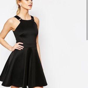 Ted Baker synthetic Jamie skater dress with rose gold buckle straps